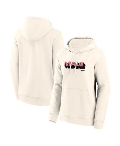 Fanatics Women's White Formula 1 Miami Grand Prix Fleece Pullover Hoodie