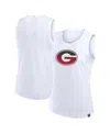 Fanatics Women's White Georgia Bulldogs Activate Slub Tank Top In White