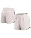 Fanatics Women's White Georgia Bulldogs Studio Woven Vibe Shorts In Gray