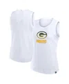 Fanatics Women's White Green Bay Packers Slub Tank Top In White