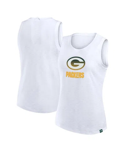 Fanatics Women's White Green Bay Packers Slub Tank Top
