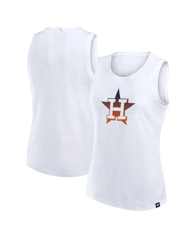 Fanatics Women's White Houston Astros Activate Slub Tank Top