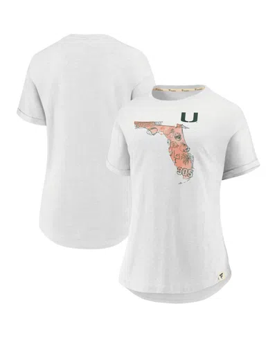 Fanatics Women's White Miami Hurricanes True Classics Home State T-shirt