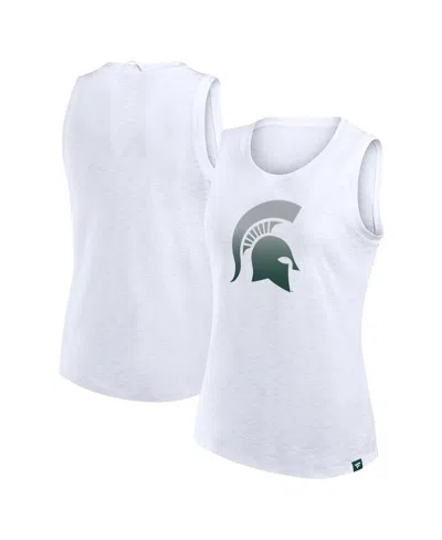 Fanatics Women's White Michigan State Spartans Activate Slub Tank Top