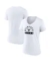 Fanatics Women's White Milwaukee Bucks Bench Warmer V-neck T-shirt In White