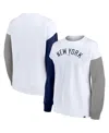 Shop Fanatics Women's White New York Yankees Series Pullover Sweatshirt In White,navy
