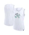 Fanatics Women's White Notre Dame Fighting Irish Activate Slub Tank Top In White