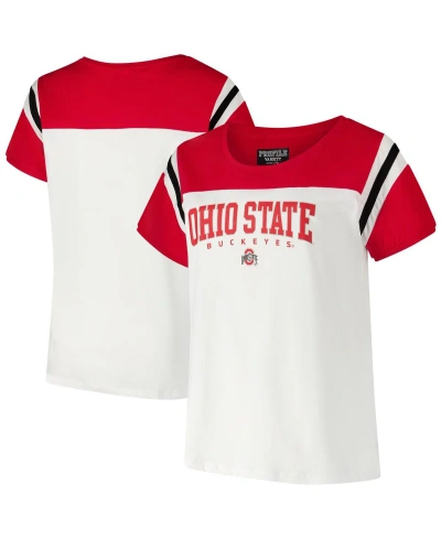Fanatics Women's White Ohio State Buckeyes Plus Size Winning Gear T-shirt