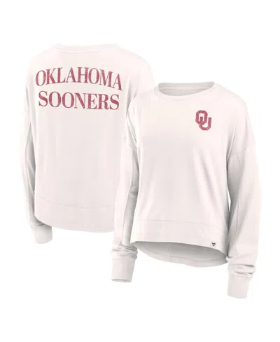 Fanatics Women's White Oklahoma Sooners Kickoff Full Back Long Sleeve T-shirt