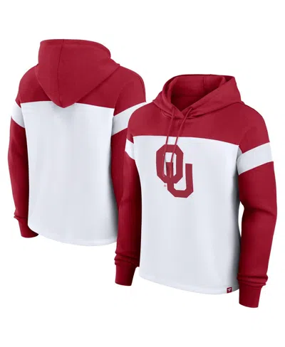 Fanatics Women's White Oklahoma Sooners Primary Logo Pullover Hoodie