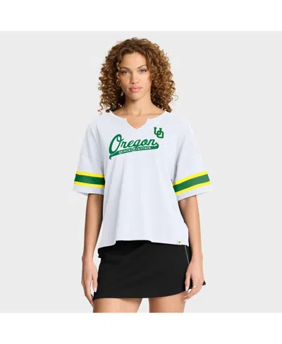 Fanatics Women's White Oregon Ducks Hometown Premium Script T-shirt