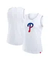 Fanatics Women's White Philadelphia Phillies Activate Slub Tank Top In White