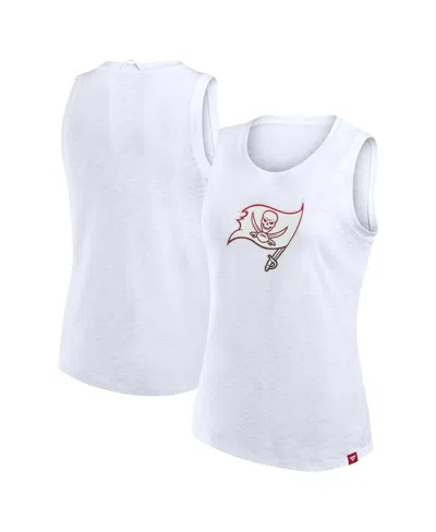 Fanatics Women's White Tampa Bay Buccaneers Slub Tank Top