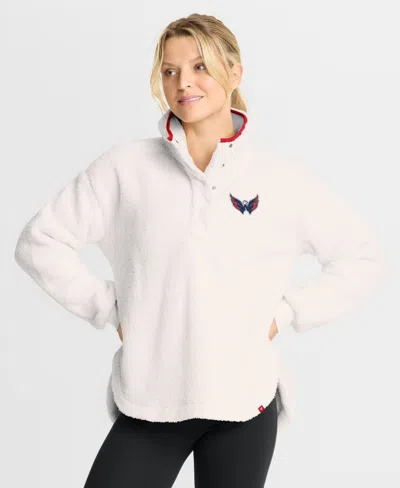 Fanatics Women's White Washington Capitals Rush Sherpa Half-snap Pullover Sweatshirts