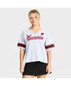 Fanatics Women's White Wisconsin Badgers Hometown Premium Script T-shirt In White