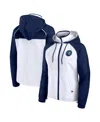 Fanatics Women's White/navy Minnesota Timberwolves Anorak Raglan Full-zip Hoodie Jacket