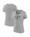 Fanatics Women'sâ Gray Texas Rangers V-neck T-shirt In Gray