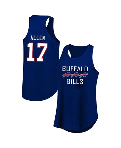 Fanatics Women'sâ Josh Allen Royal Buffalo Bills Plus Size Name Number Tank Top In Blue