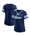 Fanatics Branded Navy Tennessee Titans Original State Lace-up T-shirt In Blue