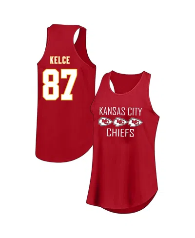 Fanatics Women'sâ Travis Kelce Red Kansas City Chiefs Plus Size Name Number Tank Top