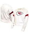 Fanatics Women's White Kansas City Chiefs Plus Size Fleece Pullover Sweatshirt In White