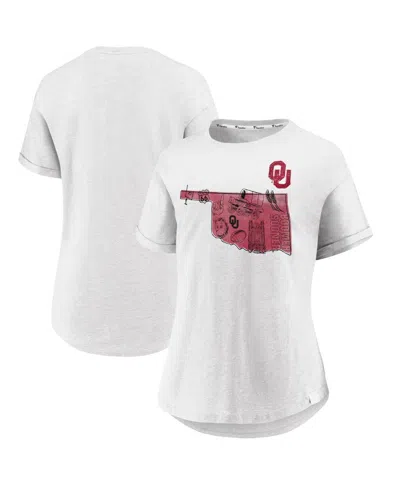 Fanatics Women'sâ White Oklahoma Sooners True Classics Hometown Tacked Sleeve T-shirt