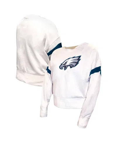Fanatics Women'sâ White Philadelphia Eagles Plus Size Fleece Pullover Sweatshirt