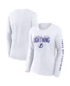 Fanatics Women's White Tampa Bay Lightning Long Sleeve T-shirt In White