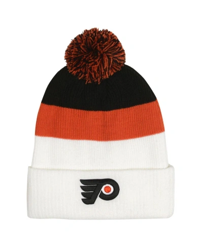 Fanatics Kids' Youth Boys And Girls  White, Orange Philadelphia Flyers 2024 Nhl Stadium Series Pom Knit Hat In Multi