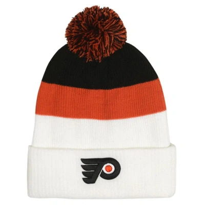 Fanatics Kids' Youth  Branded  White/orange Philadelphia Flyers 2024 Nhl Stadium Series Pom Knit Hat