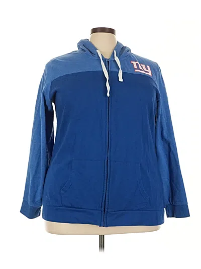 Pre-owned Fanatics Zip Up Hoodie In Blue