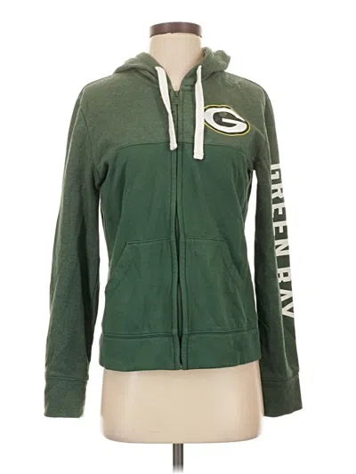 Pre-owned Fanatics Zip Up Hoodie In Green