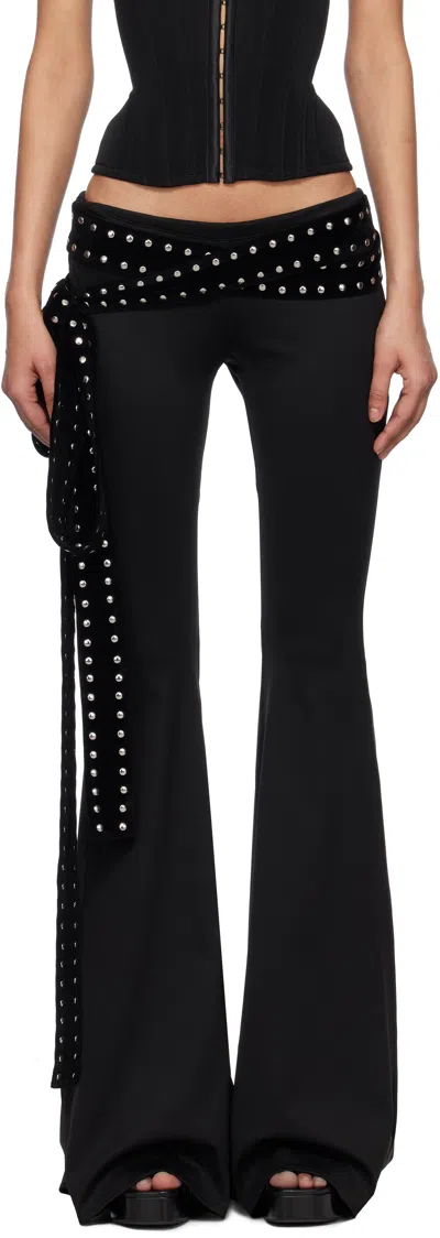 Fancì Club Black Jade Velvet Trousers