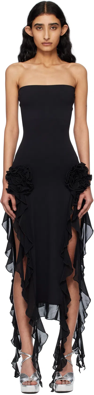 Fancì Club Black 'the Thieves Evening' Maxi Dress