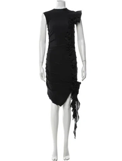 Pre-owned Fancì Club Crew Neck Mini Dress In Black