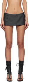Fancì Club Gray Dunes Double-breast Skort In Grey