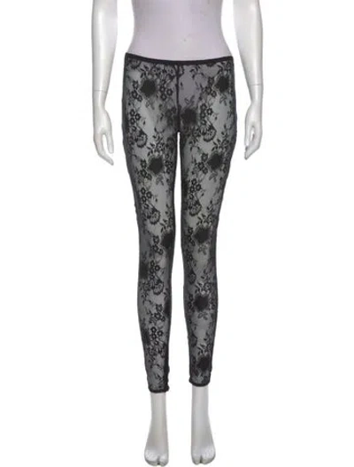 Pre-owned Fancì Club Lace Pattern Skinny Leg Pants In Multi
