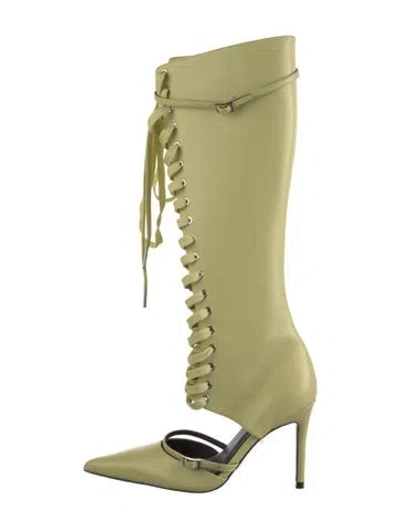 Pre-owned Fancì Club Leather Boots In Green