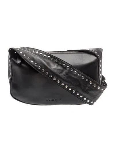 Pre-owned Fancì Club Leather Crossbody Bag In Black