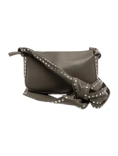 Pre-owned Fancì Club Leather Shoulder Bag In Grey
