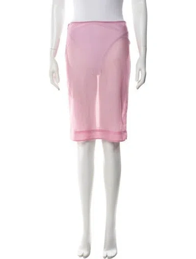 Pre-owned Fancì Club Midi Length Skirt In Pink