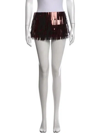 Pre-owned Fancì Club Patterned Mini Skirt In Brown