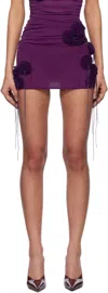 Fancì Club Purple Aster Miniskirt In Purple