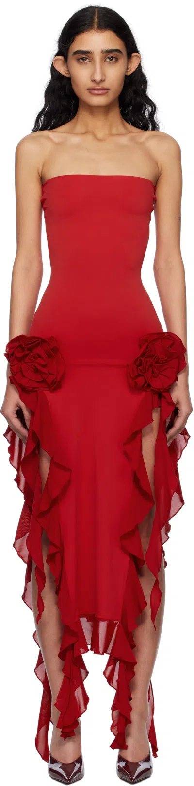 Fancì Club Red 'the Thieves Evening' Maxi Dress