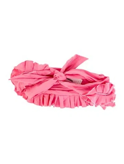 Pre-owned Fancì Club Ruffle Embellishment Long Skirt In White