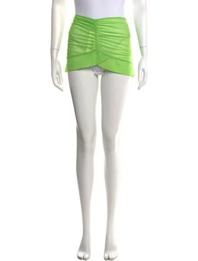 Pre-owned Fancì Club Silk Mini Skirt In Green