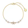 Fanci Me Women's Gold / White / Silver Vega Whisper Twinkling Star Alpha Lyrae Sterling Silver Bracelet - Yel