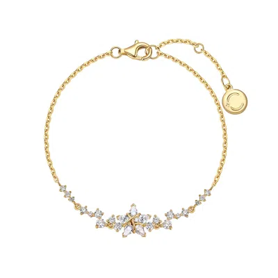 Fanci Me Women's Gold / White Vega Serenade Twinkling Star Alpha Lyrae Sterling Silver Bracelet - Gold