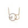 Fanci Me Women's "live In My Heart" Solid Yellow Gold Diamond Interlocking Round Open Circle Infinity Forever