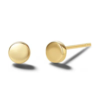 Fanci Me Women's Tiny Dot 14k Yellow Gold Stud Earrings - Gold